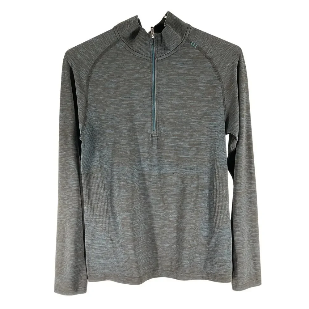 Lululemon Performance Blue Metal Vent Tech Half Zip Pullover Size S